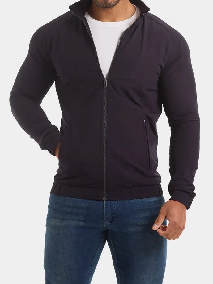 In Dark Simple Daily Leisure Soft Bomber Jacket