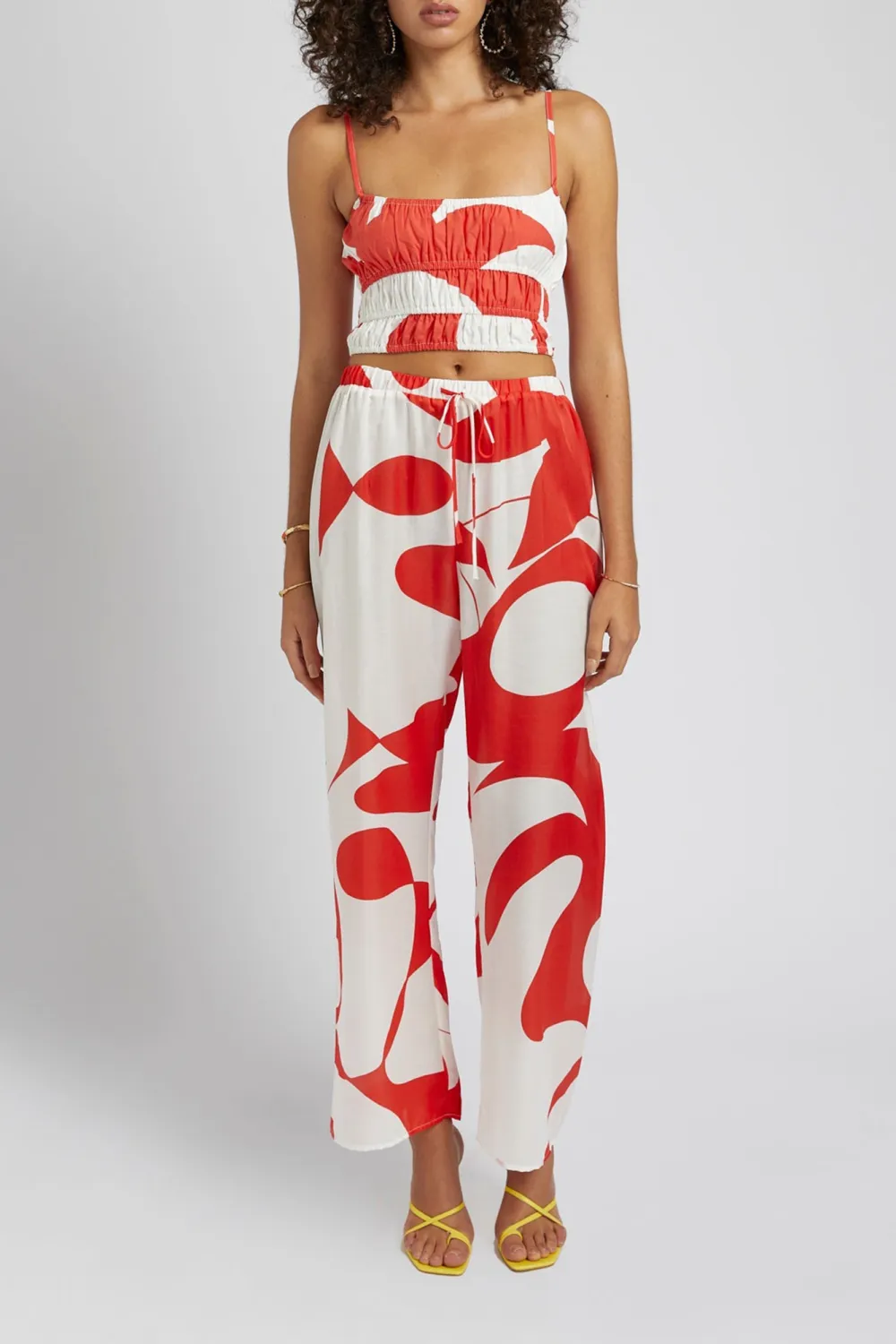 Comfortable Loose Drawstring Straight  Pants