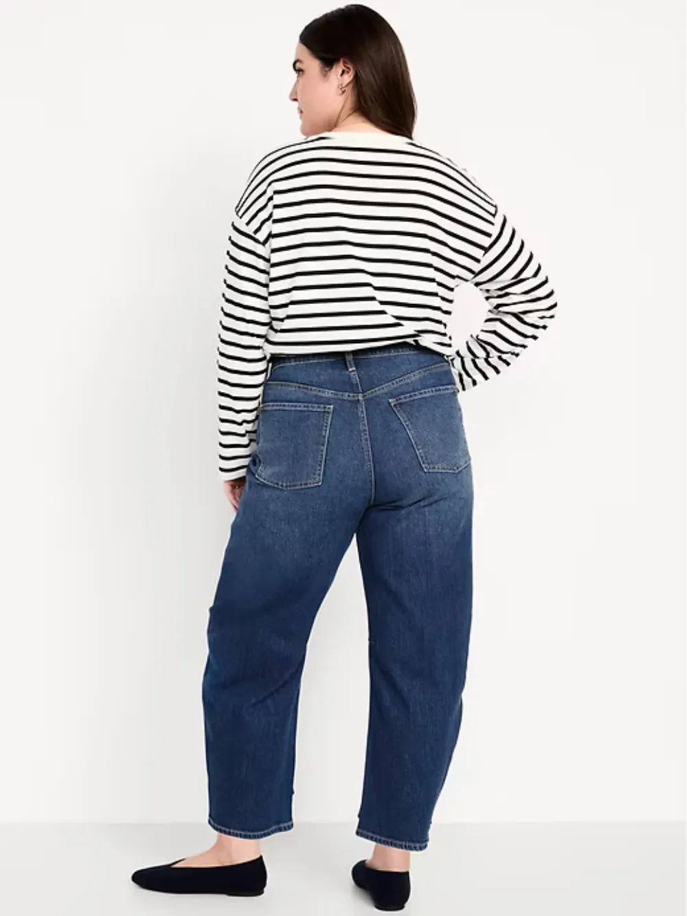 ⚡Last day Promotion🔥 Women's High-Waisted Barrel Ankle Jeans