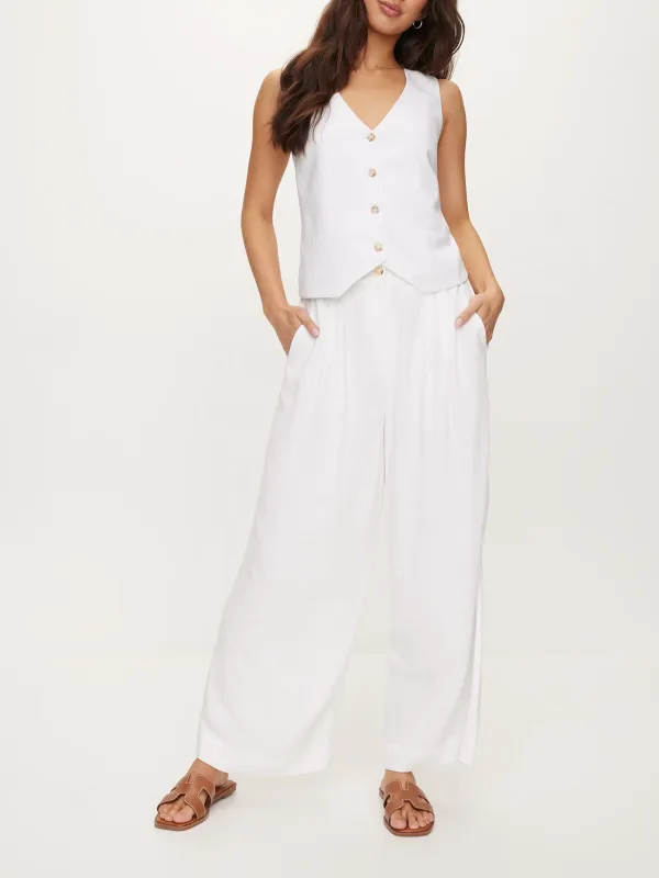 V-Neck Button Front Vest