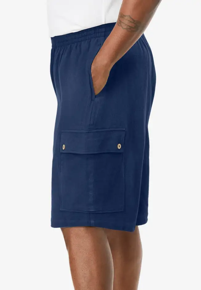 Full Elastic Waist Gauze Cargo Shorts