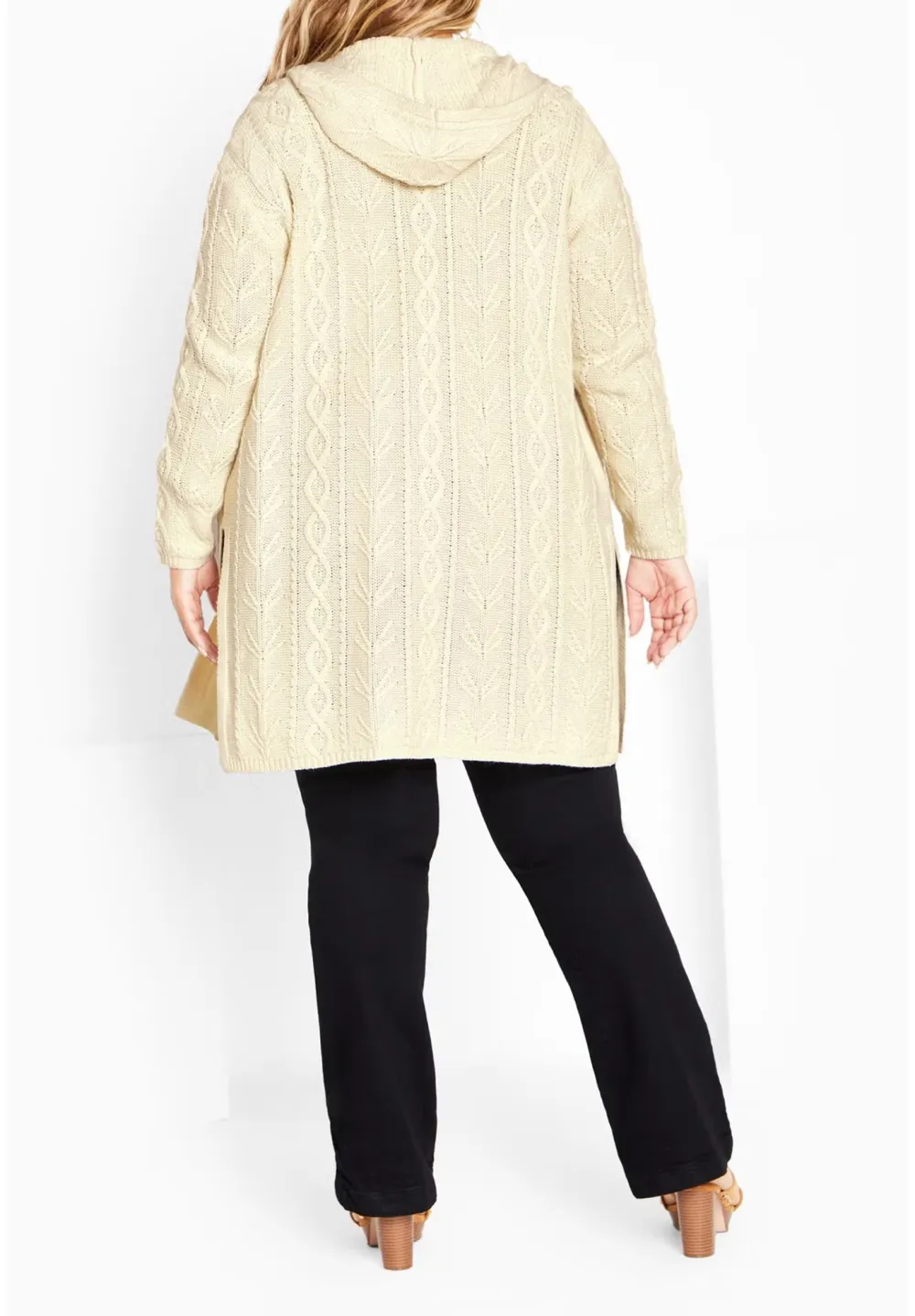 Solid Color Fitted Knitted Cardigan