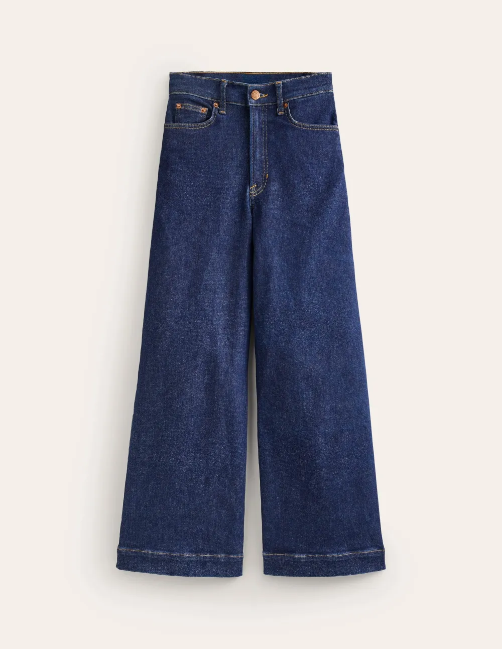 Navy Blue High - Rise Wide - Leg Jeans