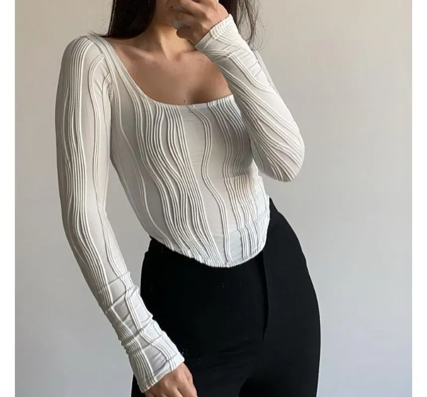 Stranger Belavris Long-Sleeve Scoop Neck Tee