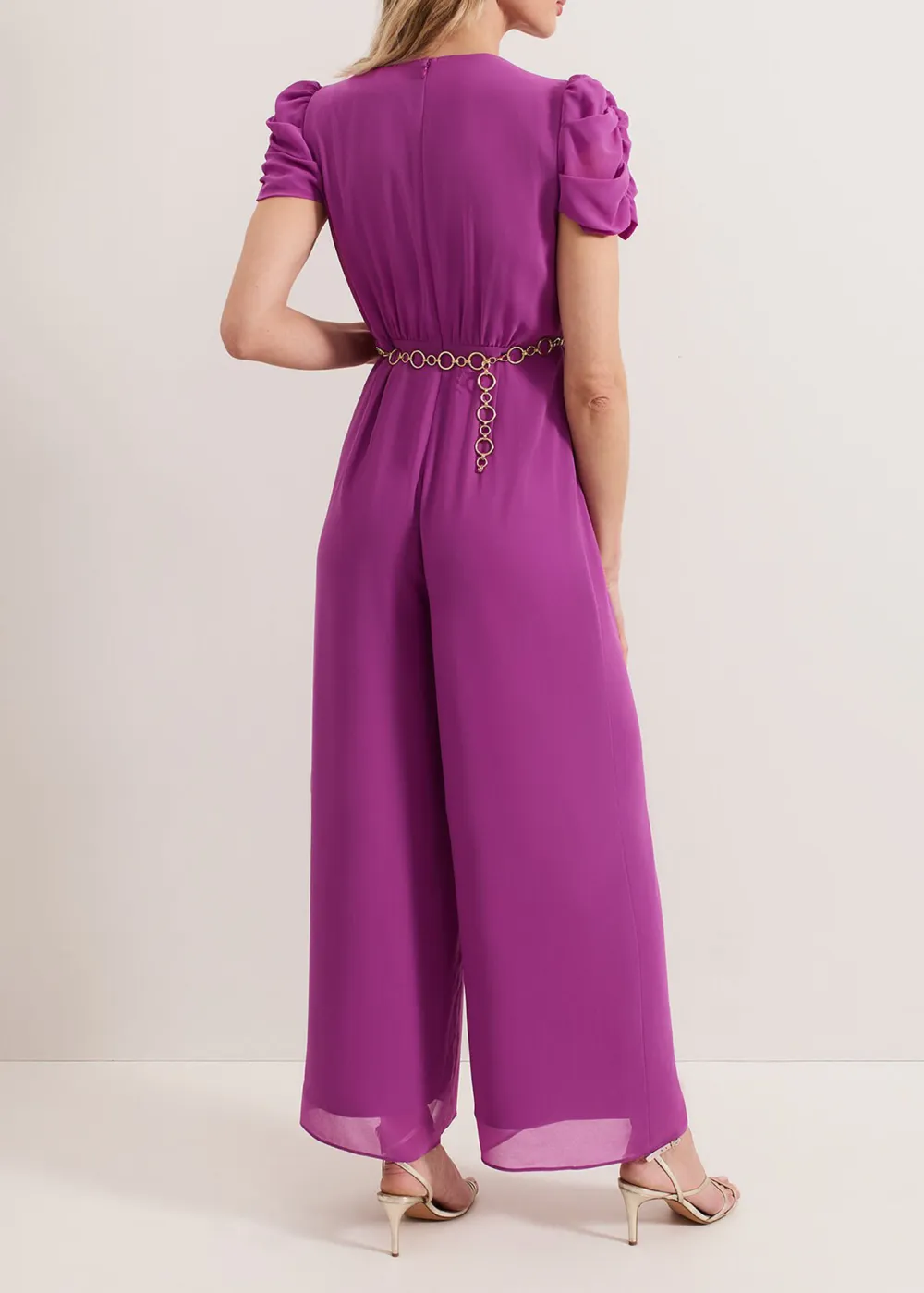Loose And Lively Exquisite Pleated Short-Sleeved Jumpsuit