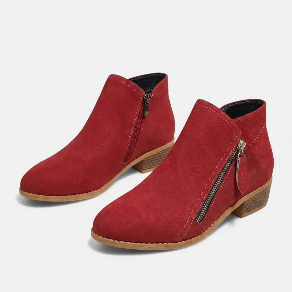 Stacked Heel Ankle Boots