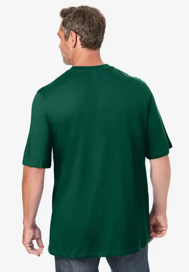 Shrink-Less Lightweight Pocket Crewneck T-Shirt