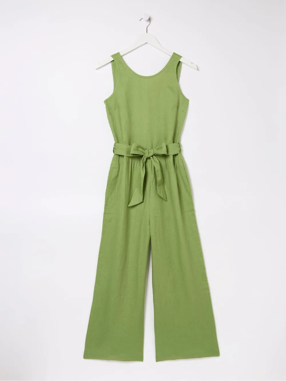 Green Linen Jumpsuit