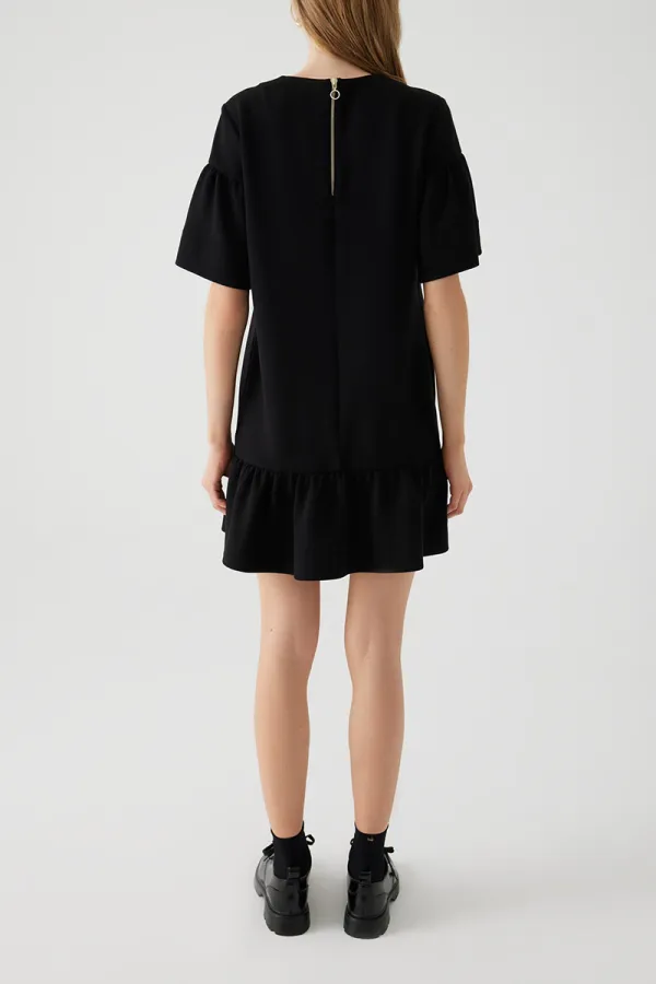 Dragonfly Embellished Ruffle Hem Dresses