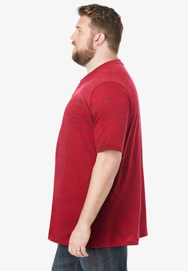 Shrink-Less Lightweight Henley T-Shirt