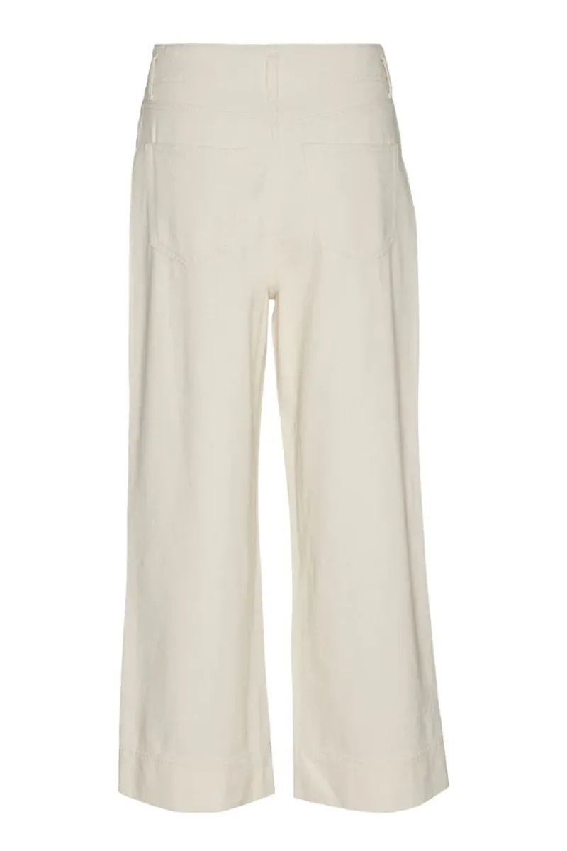 Straight Cut Wide Leg Trousers