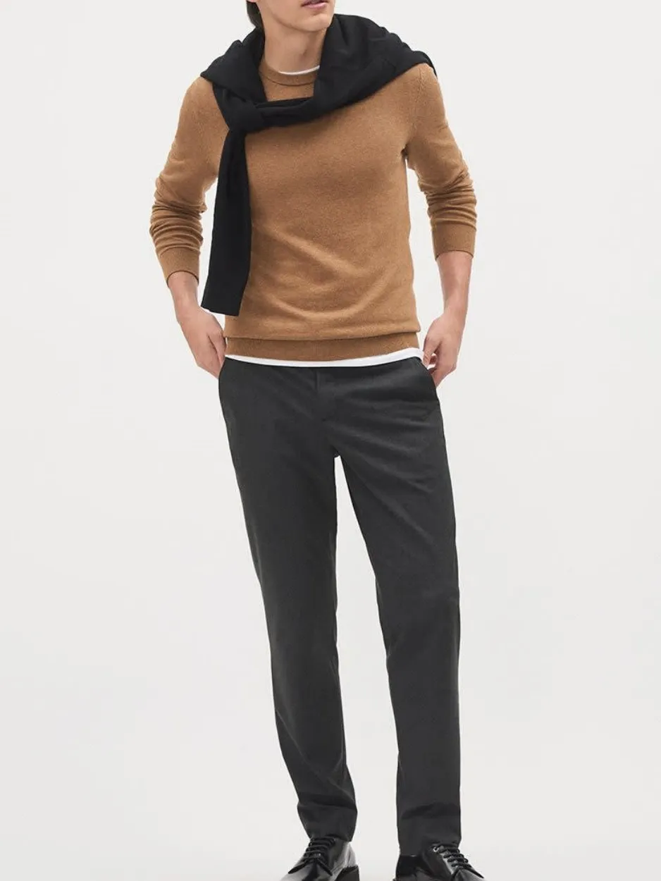 Caramel Brown Crew Neck Long Sleeve Sweater