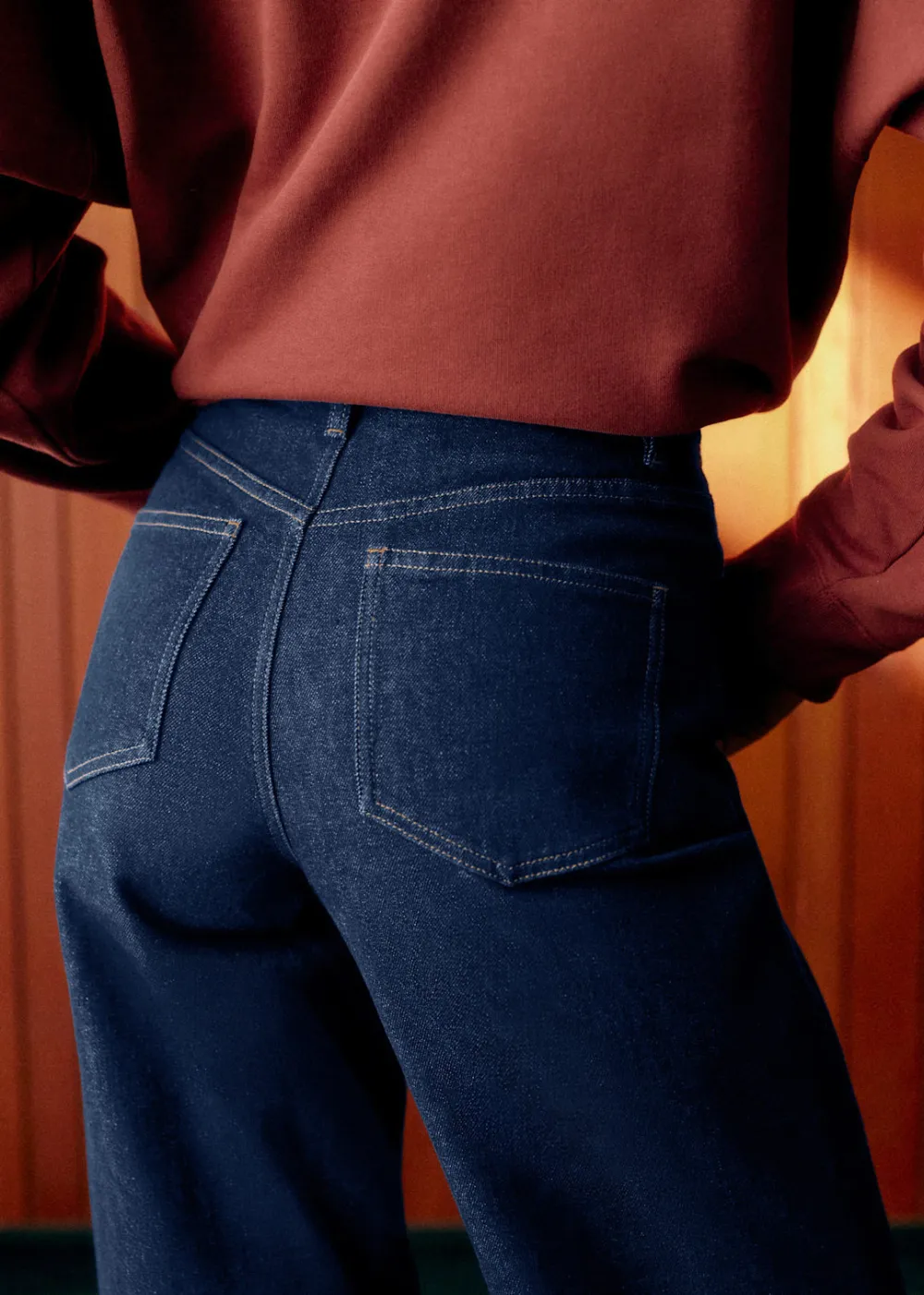 High Waist Straight Jeans