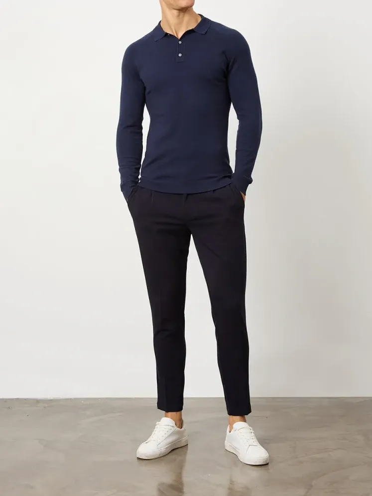 Denim Soft Simple Polo Shirt