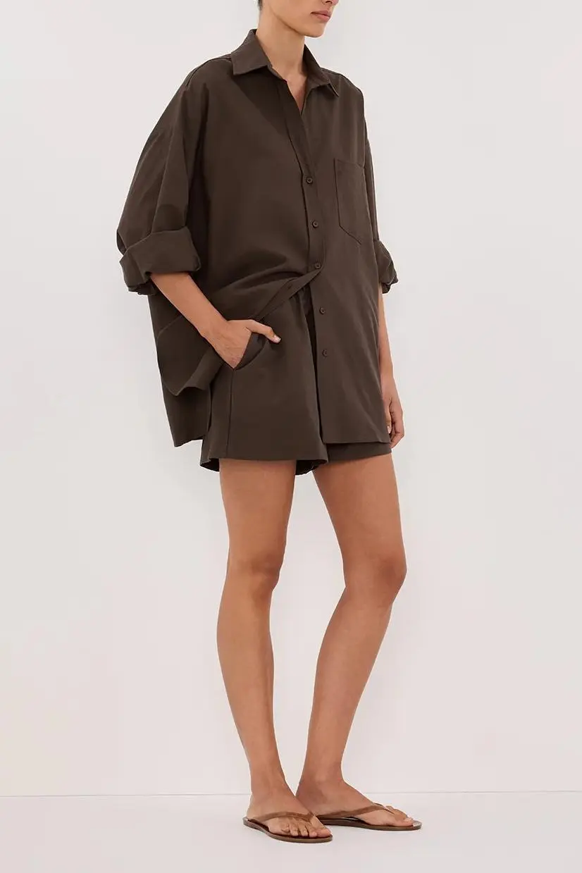 SOLID COTTON SHIRT