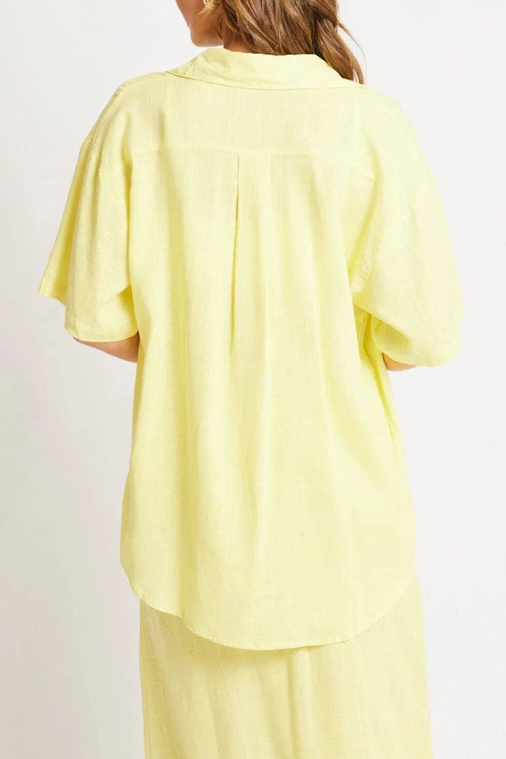 Yellow Relaxed Shirt Short Sleeve Ric Rac