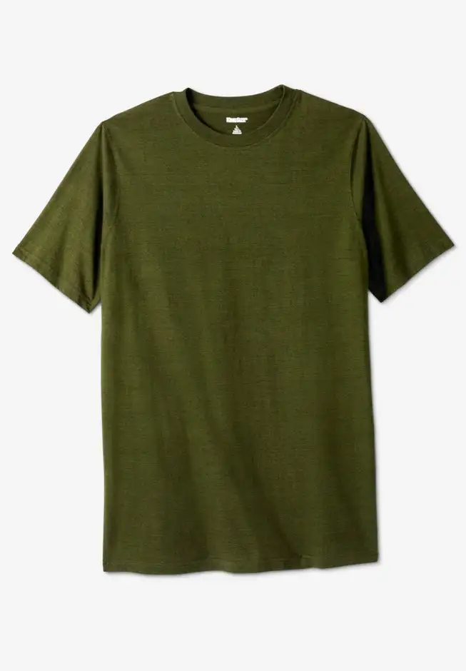 Shrink-Less Lightweight Longer-Length Crewneck T-Shirt