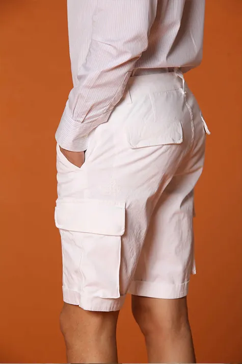 Men's Slim Fit Cotton White Shorts