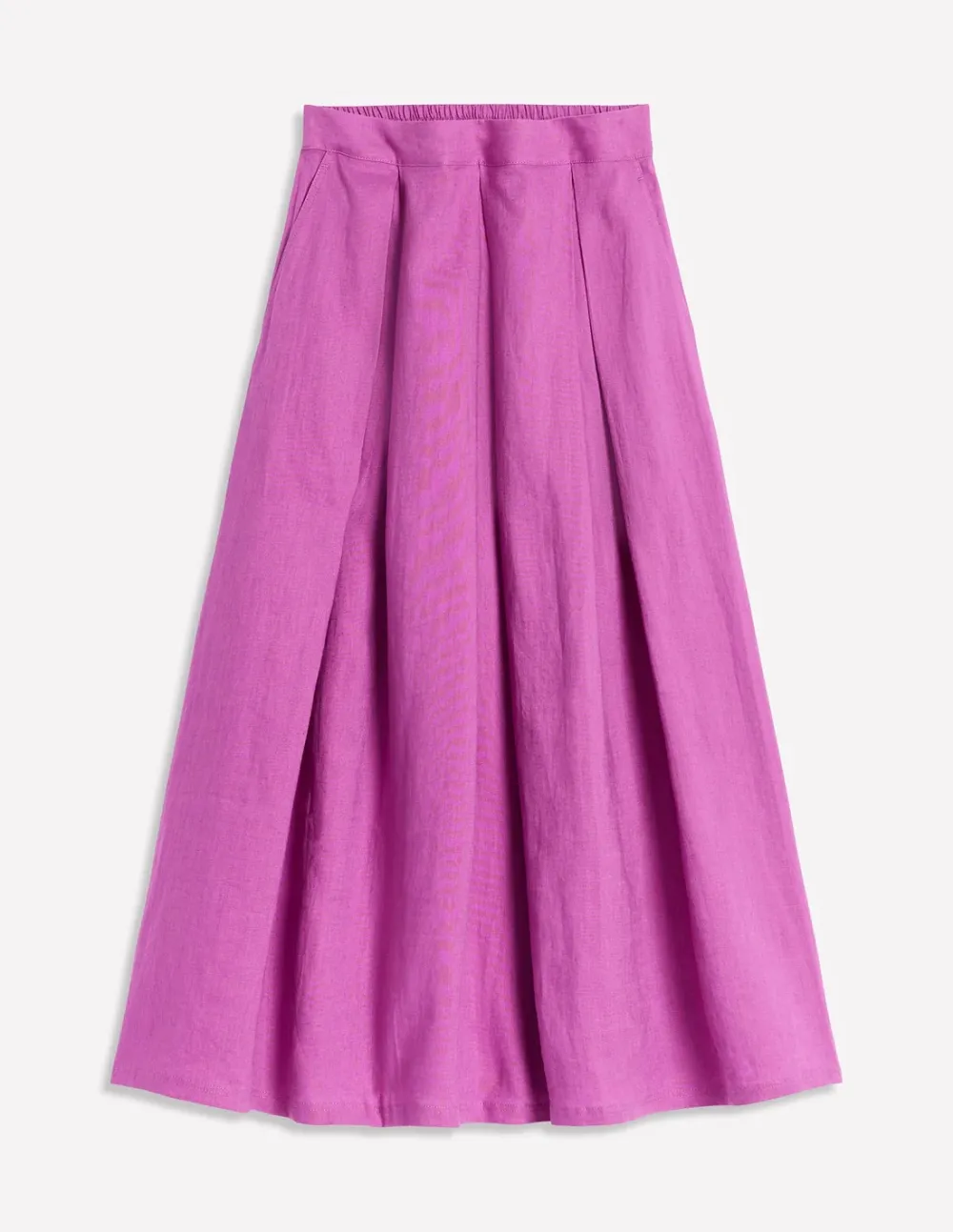 Foxglove Purple Verity Linen Midi Skirt