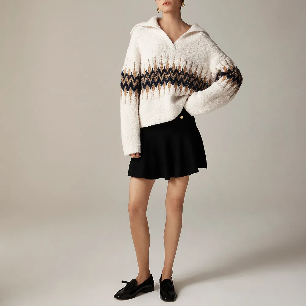 Cream Brown Navy Alpaca Sweaters