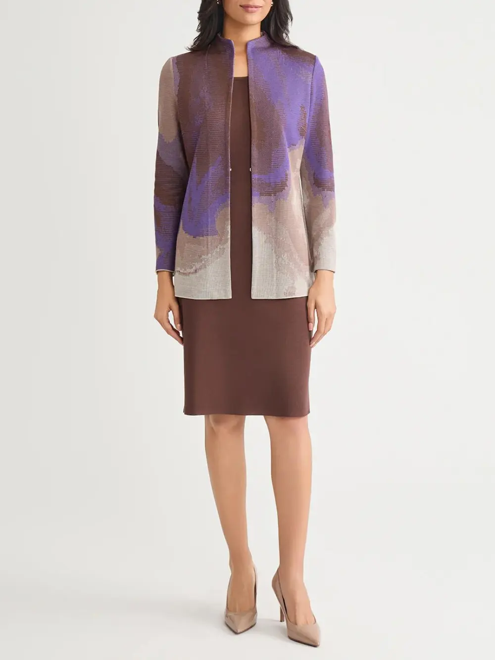 Medium To Long Jacquard Jacket
