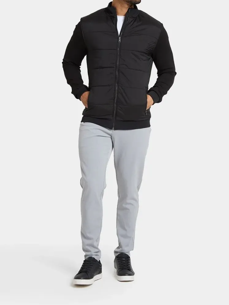 Black Daily Leisure Soft Hybrid Jacket