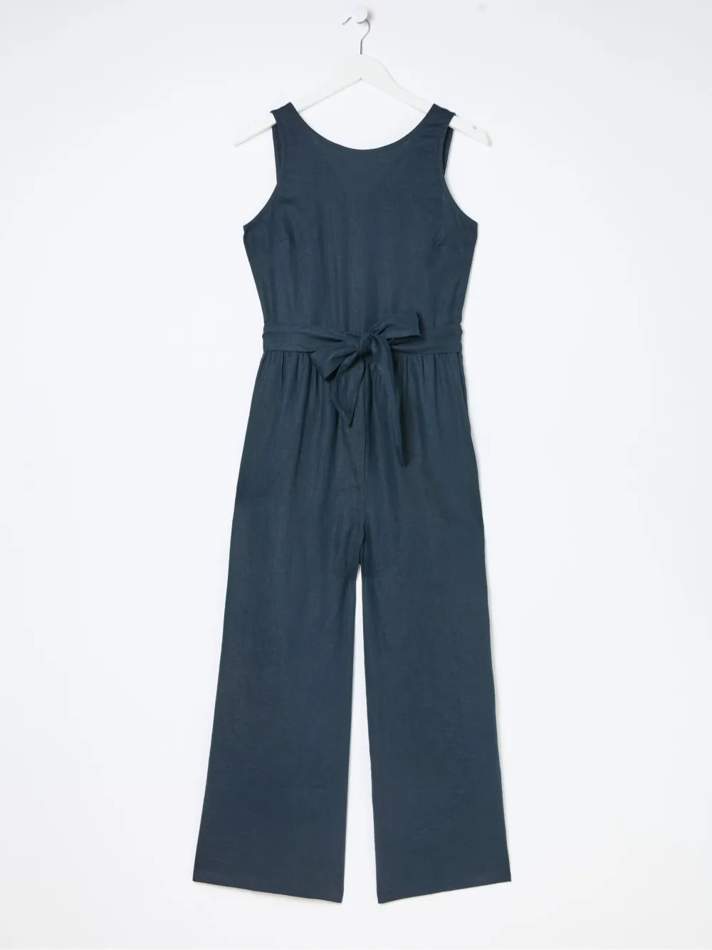Blue Linen Jumpsuit