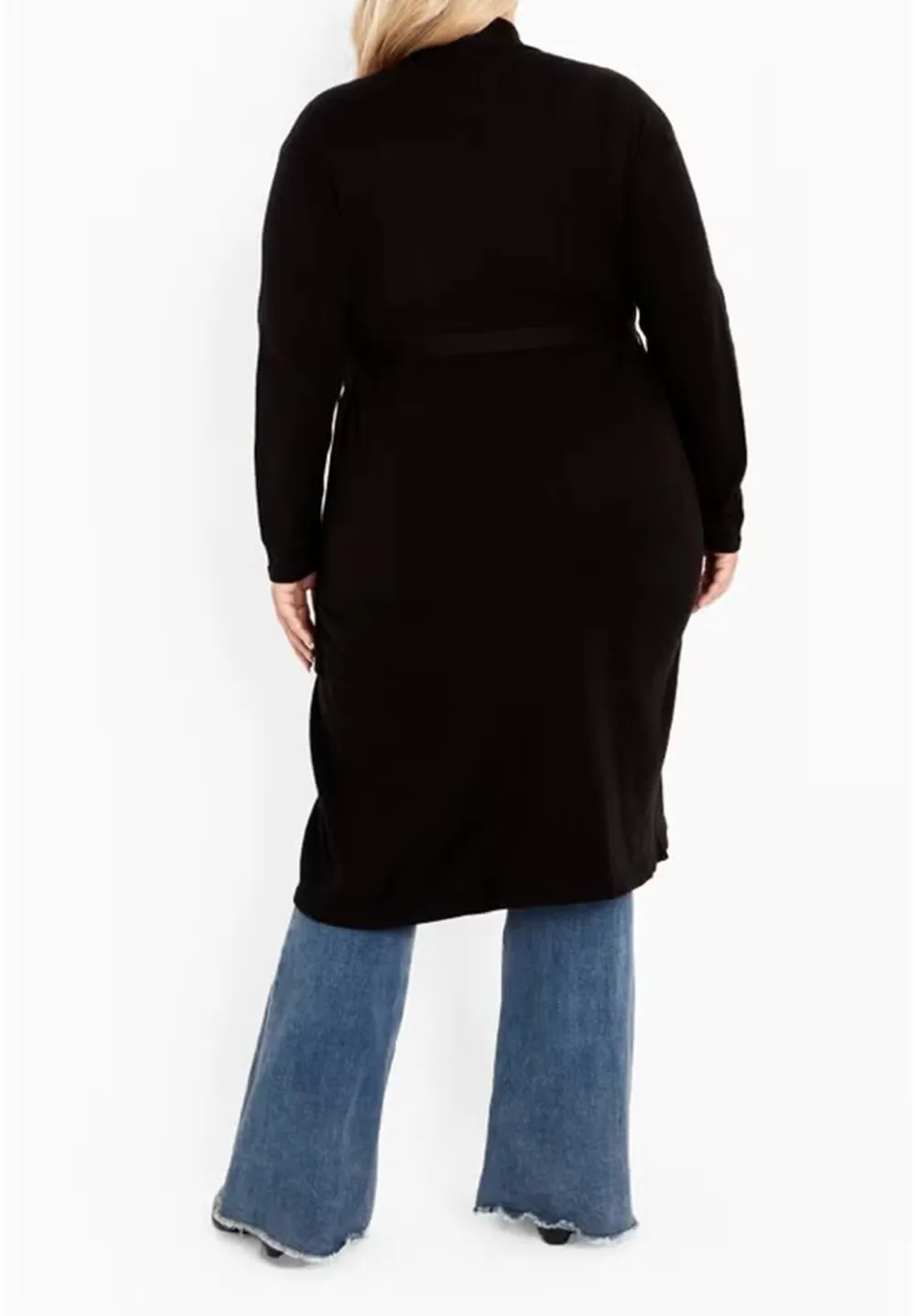 Medium To Long Solid Color Cardigan