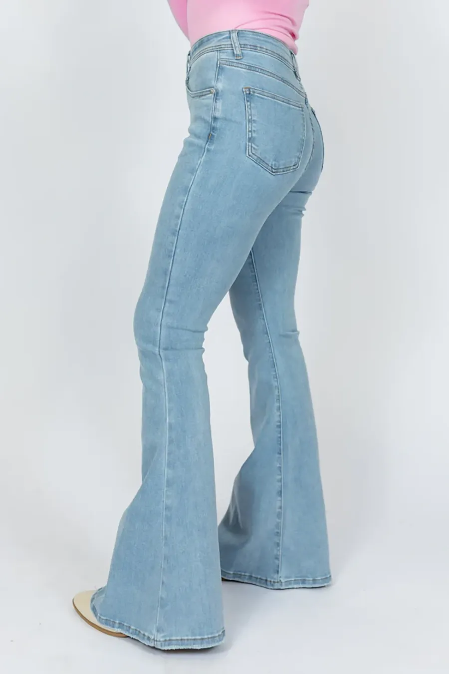 Light Wash Stretchy Flare Jeans