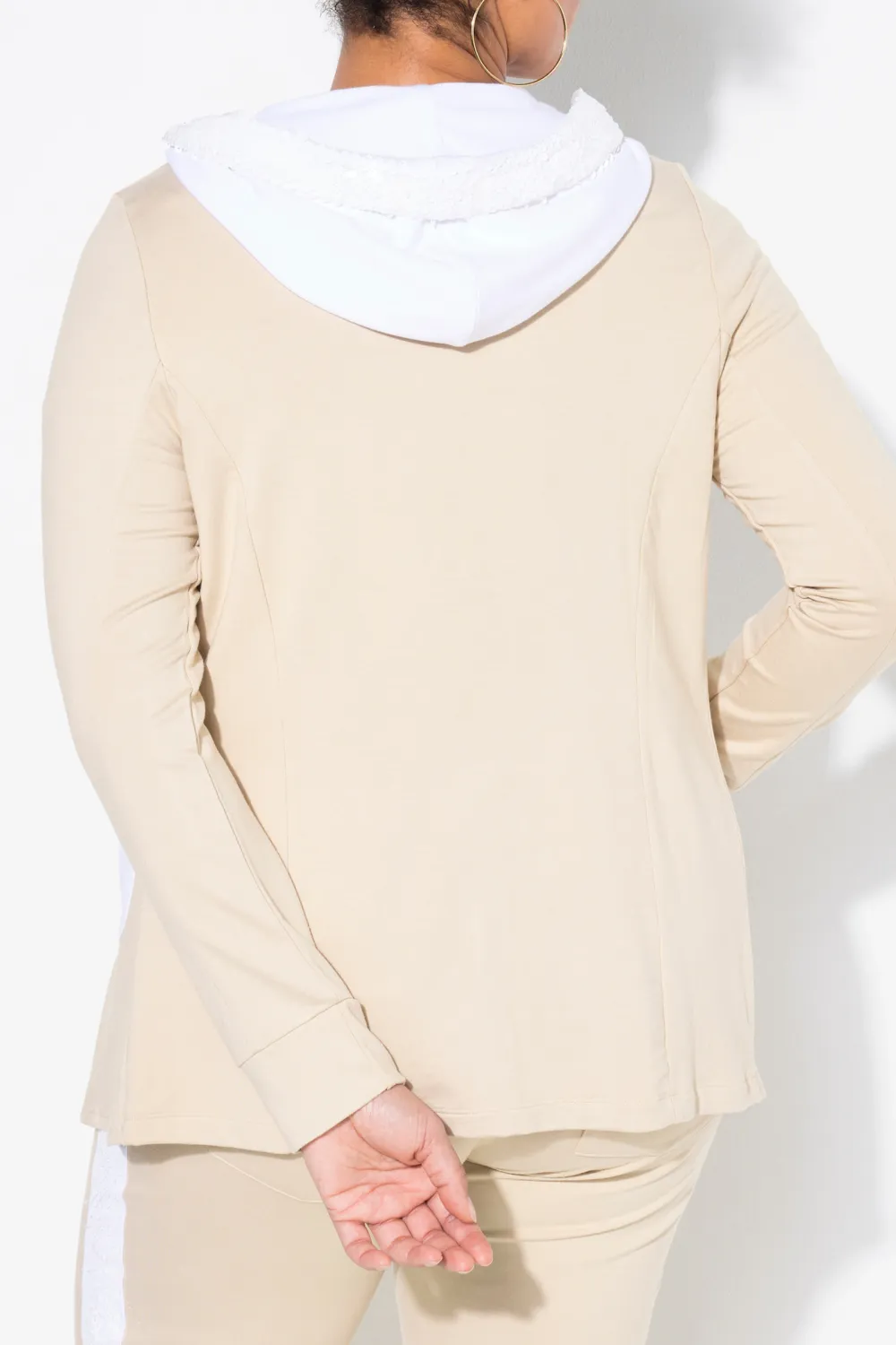 Hooded Straight Tube Jacket