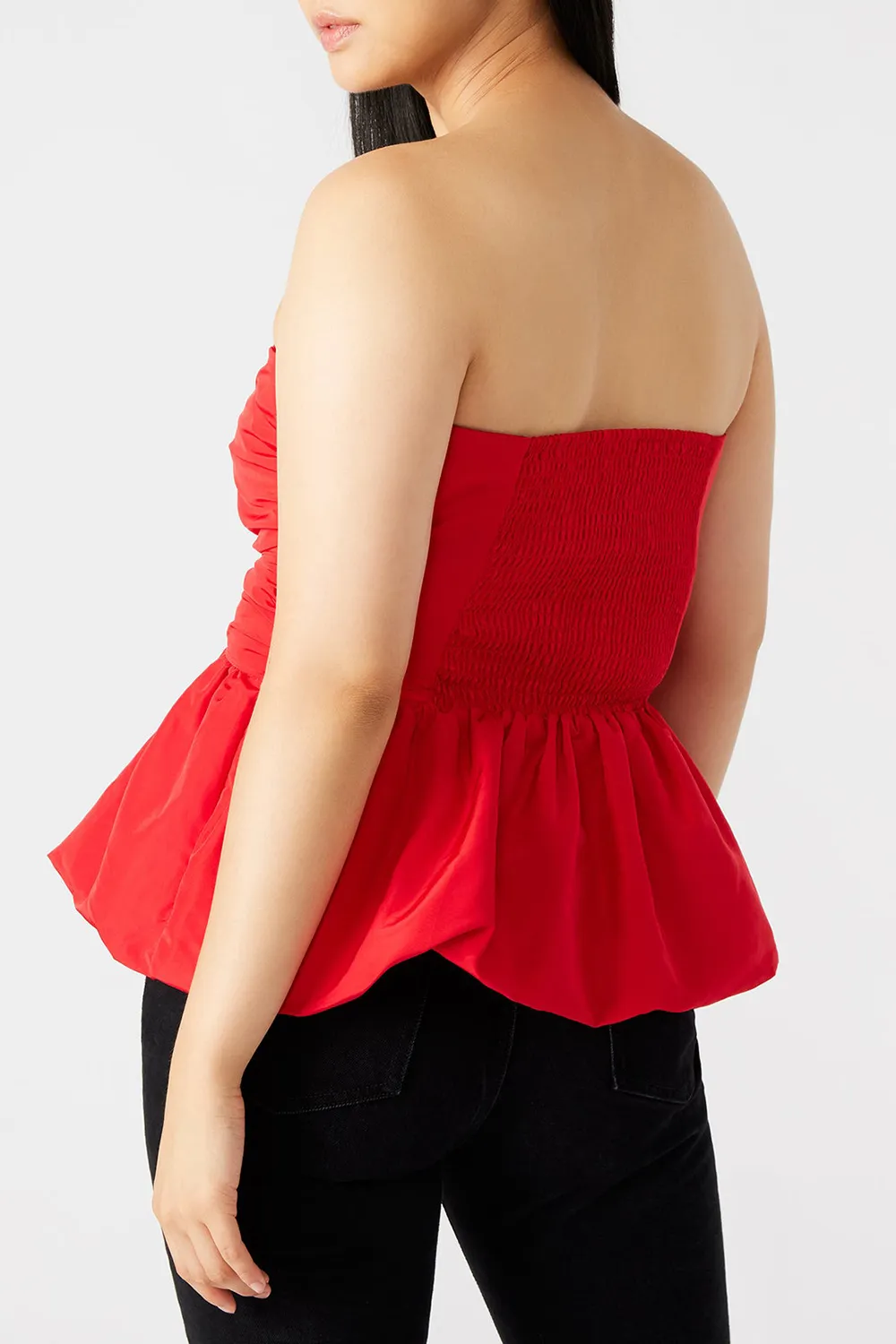 Straight Neck Top Black