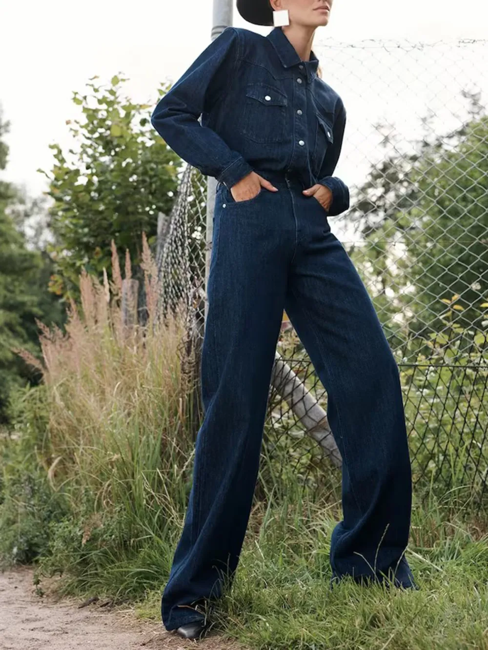 Colored Denim Casual Style Jeans