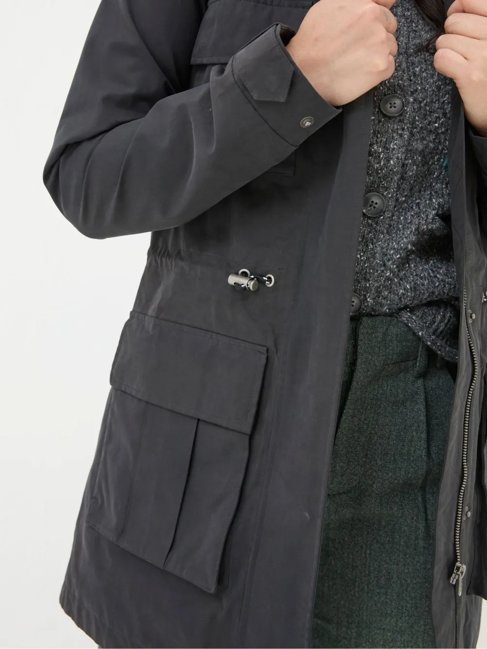 Black Waterproof Outdoor Coat