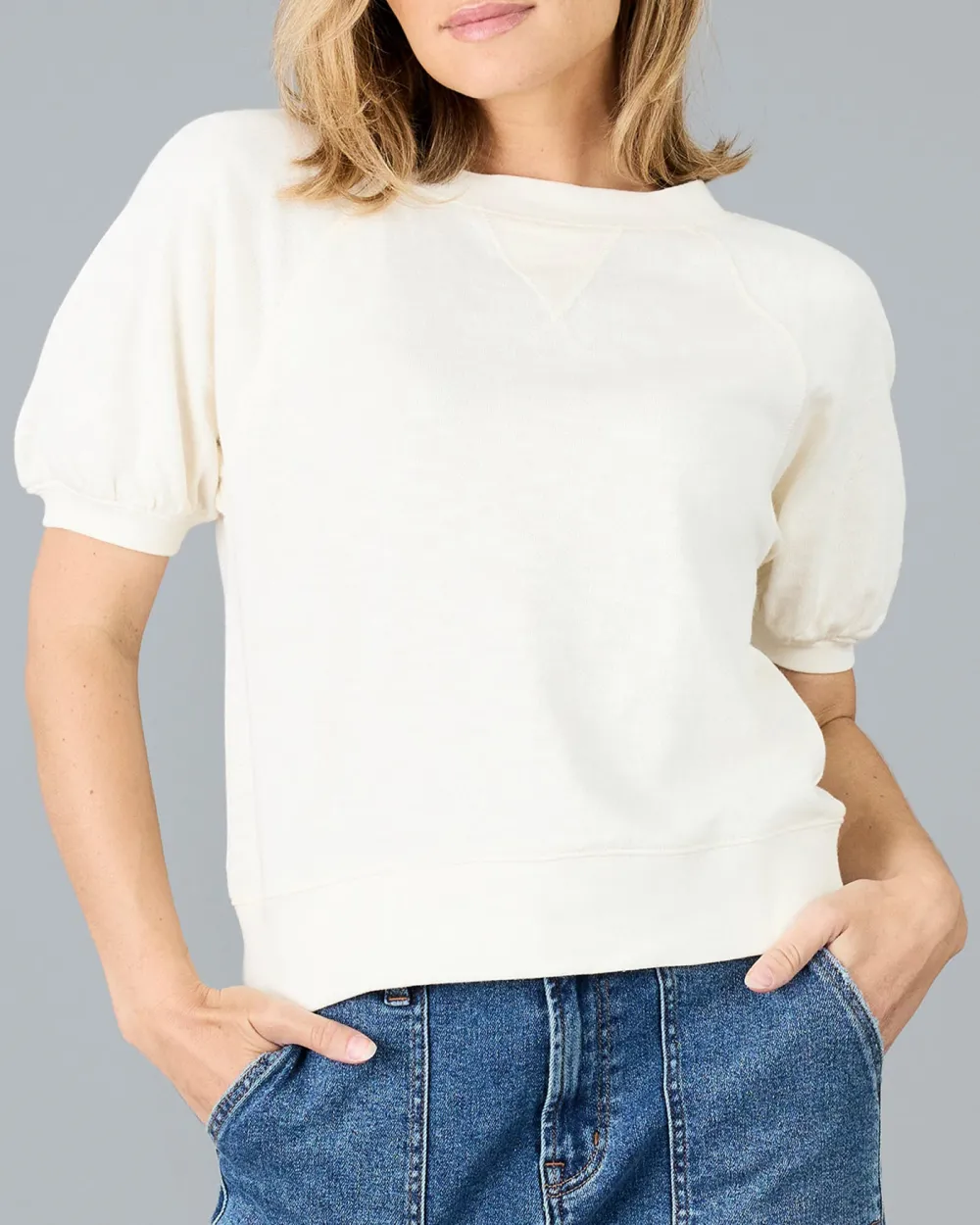 Round Neck Short Sleeve Top