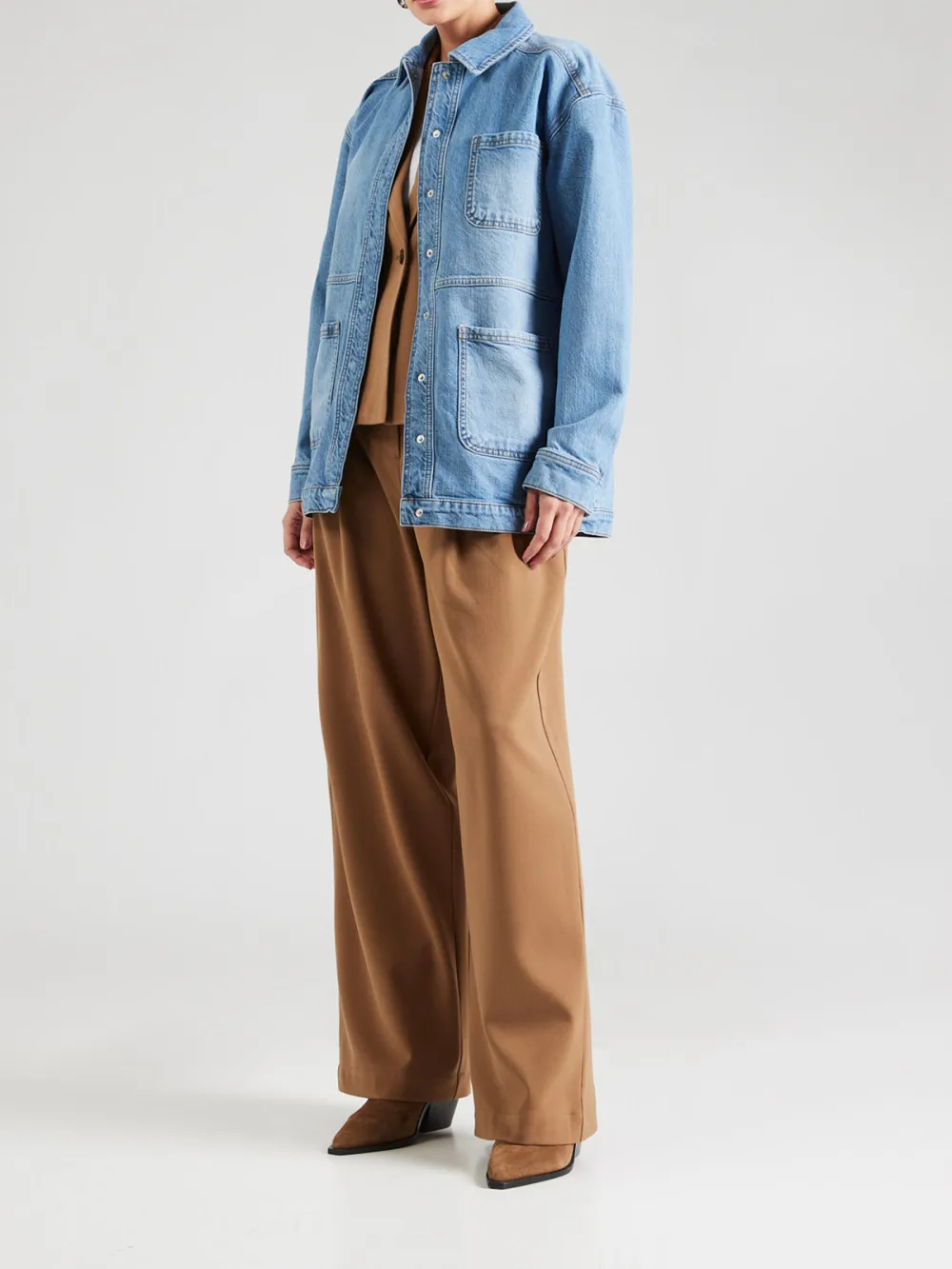 Wide-Leg Casual Style Pants