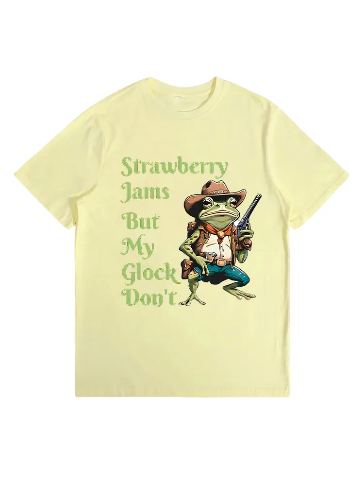Western Cowboy Frog Print T-Shirt