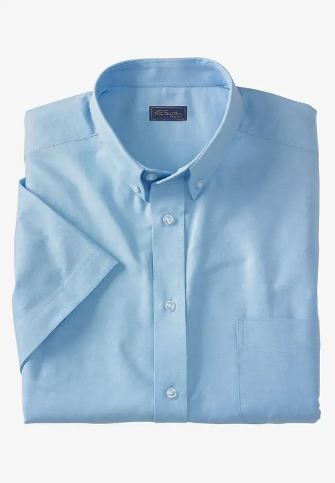 Wrinkle-Free Short-Sleeve Oxford Dress Shirt