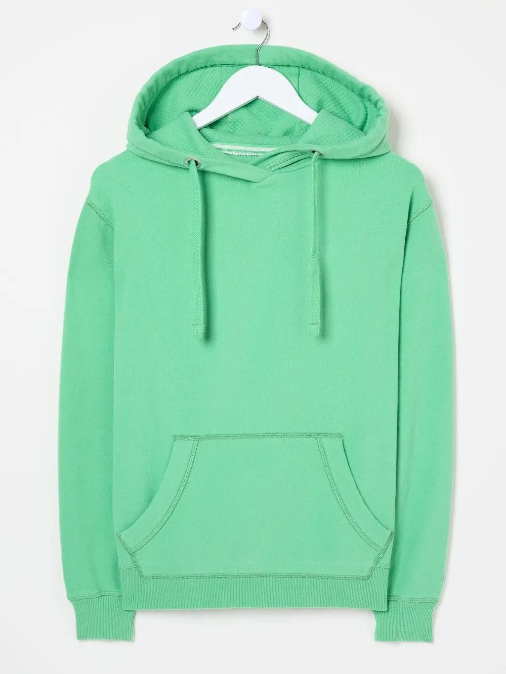 Green Casual Overhead Hoodie