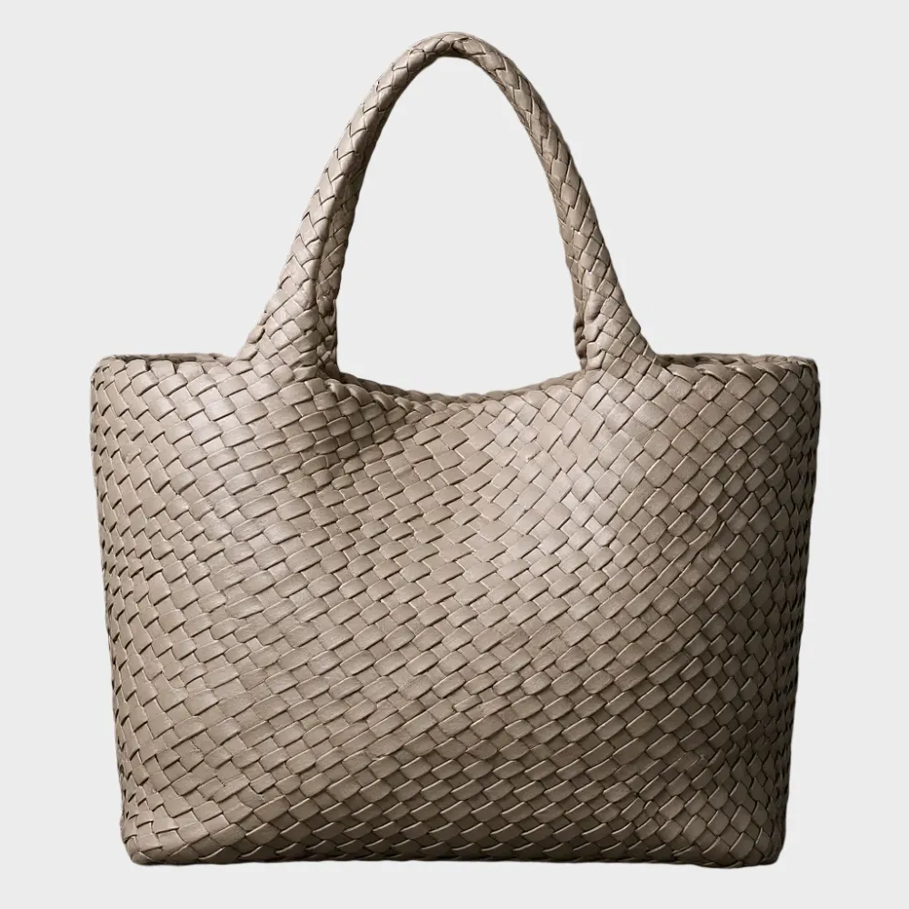 Handwoven Leather Tote Bag