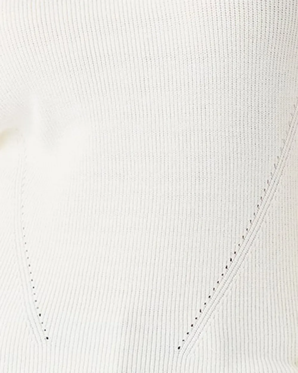 White Cut Out Knit Sweater