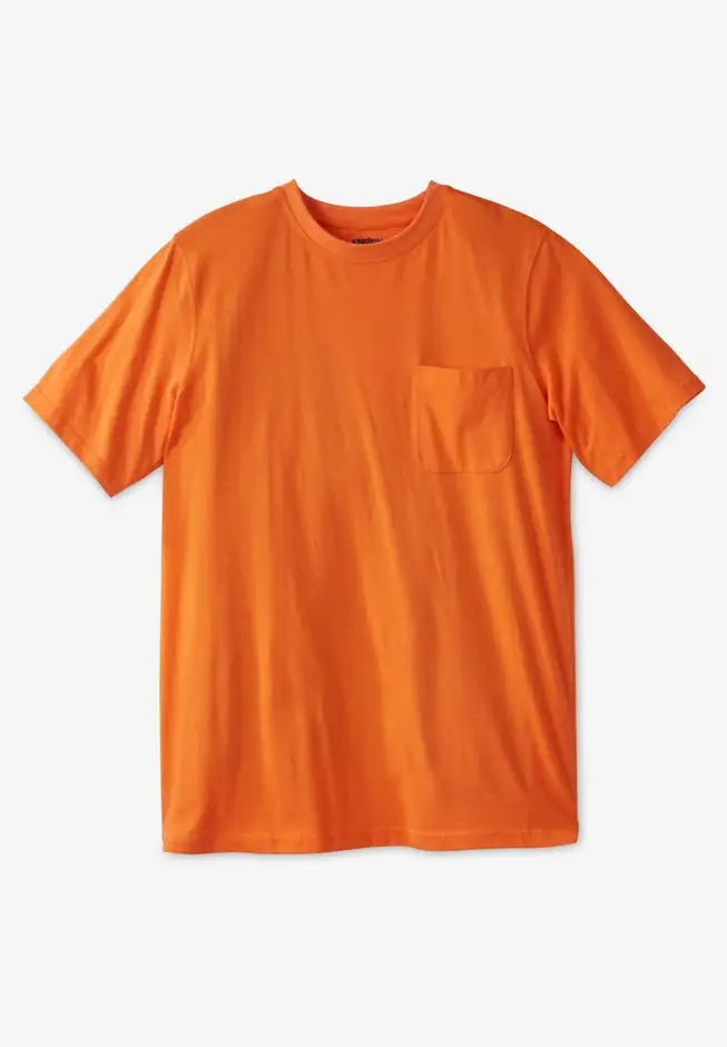 Shrink-Less Lightweight Pocket Crewneck T-Shirt