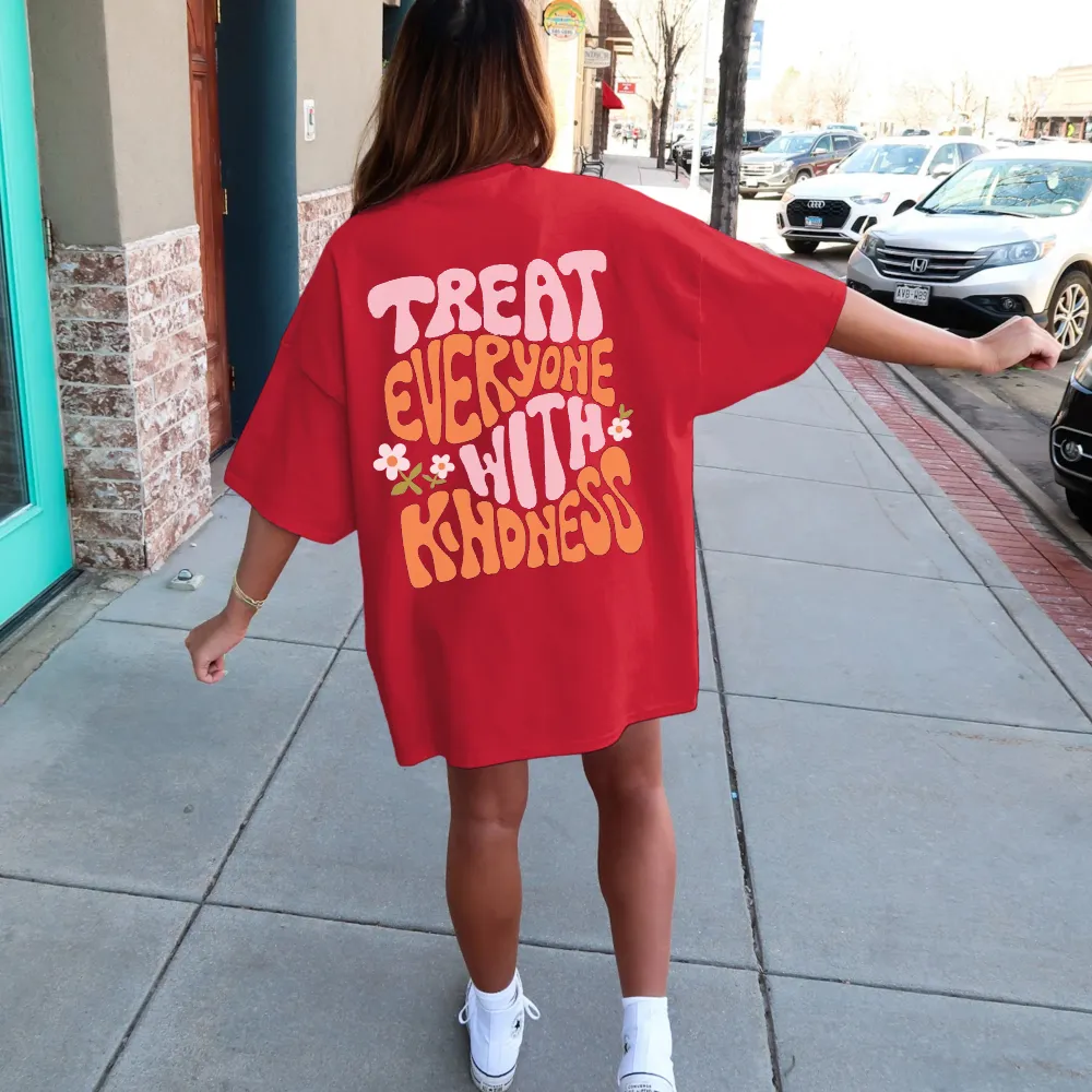 Kindness - Motif Printed Short - Sleeve Tee