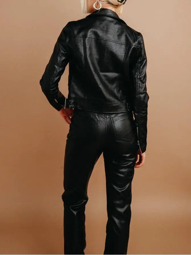 Pamela Faux Leather Jacket