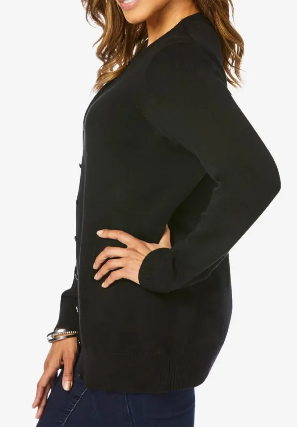 Round Neck Slim Fit Cardigan