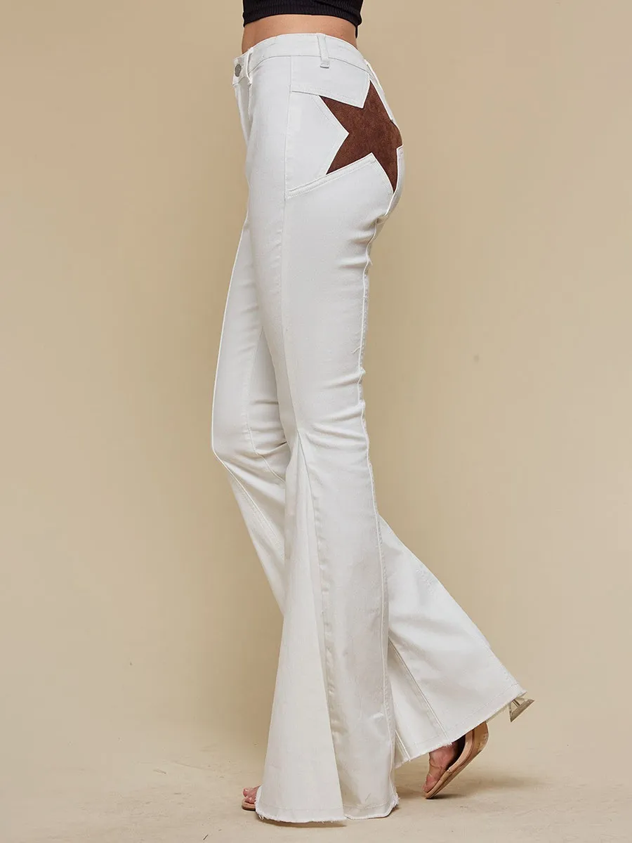 White Diva Super Flare Jeans