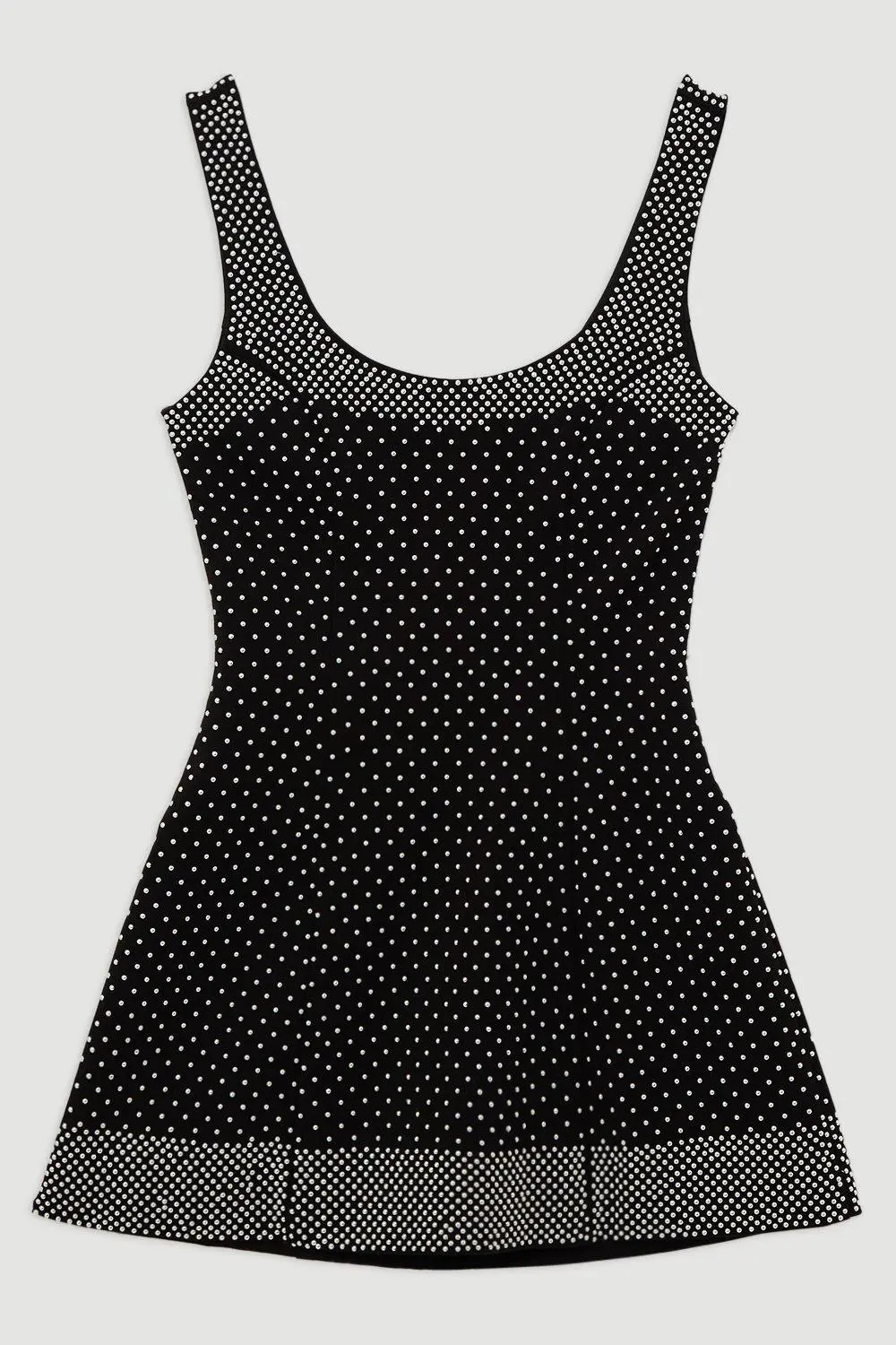 Studded Non-Stretch Jersey Mini Dress