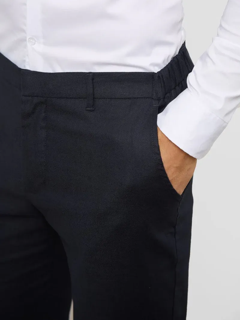 Navy Hight-End Comfortable Suit Trousers