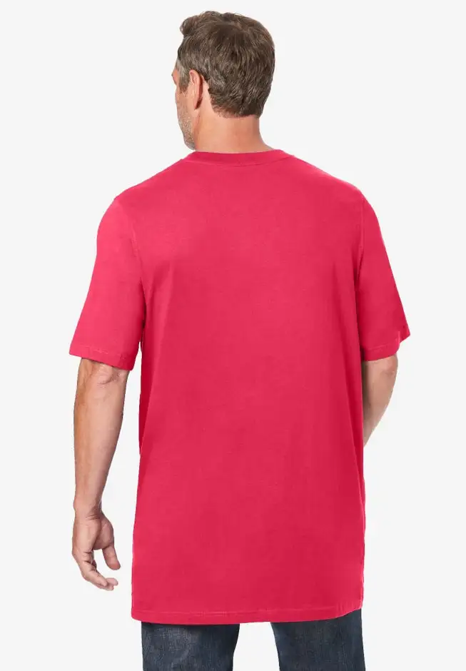 Shrink-Less Lightweight Longer-Length Crewneck T-Shirt