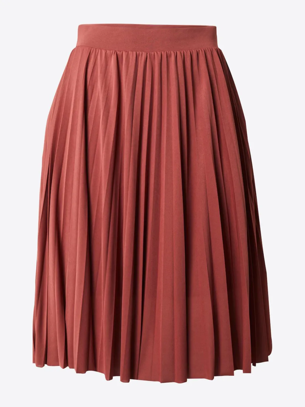 Plain Colored Casual Style Pleated Skirt