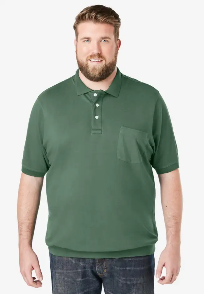 No Tuck Pocket Shrink-Less™ Cotton Polo Shirt